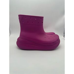 Crocs Crush Boots Women's Size 6 Pink Rubber Rain‎ Boots